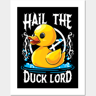 Hail the Duck Lord Pun Meme Men Women Funny Halloween Posters and Art
